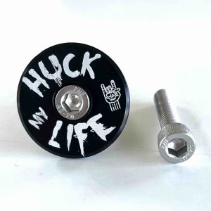 Black Huck My Life MTB Stem:Top Cap Headset with bolt Wild Trail