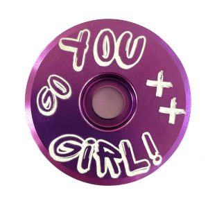 You Go Girl Purple Wild trail Stem Cap