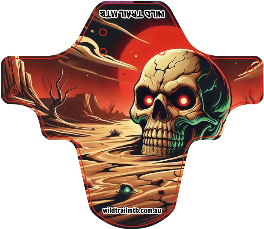Wild Trail MTB Custom Death Grip Skull Mudguard